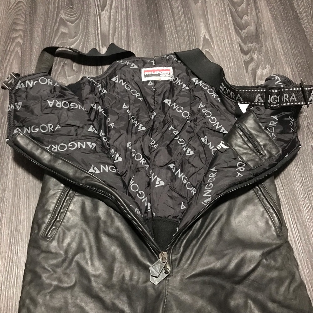 Angora Nylsport leather Snowmobile pants size M